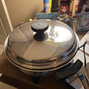 Vintage Lifetime Stainless Steel Electric Skillet!!